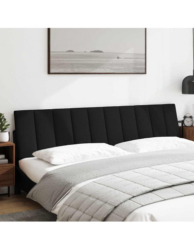 Cuscino Testiera Nero 200 cm in Tessuto