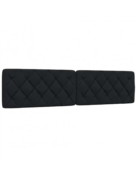 Cuscino Testiera Nero 200 cm in Tessuto