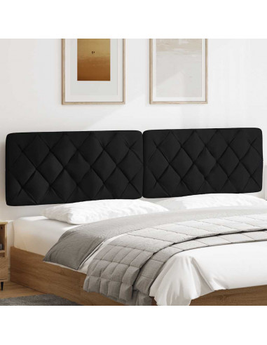 Cuscino Testiera Nero 200 cm in Tessuto