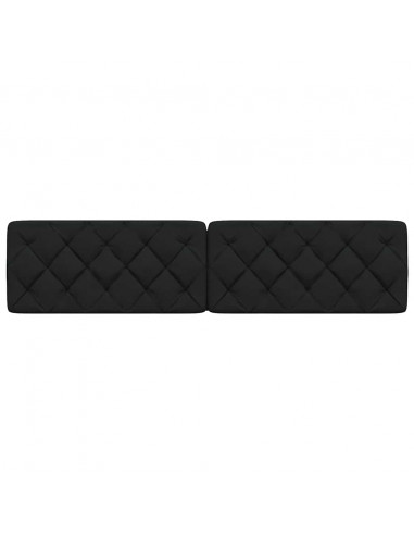 Cuscino Testiera Nero 200 cm in Tessuto
