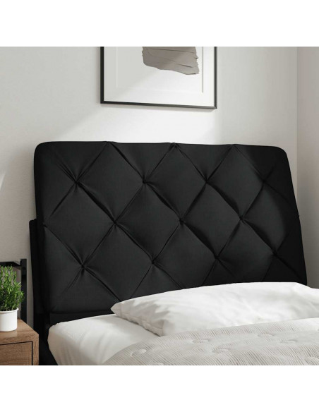 Cuscino Testiera Nero 90 cm in Tessuto