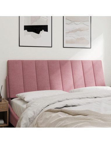 Cuscino Testiera Rosa 140 cm in Velluto