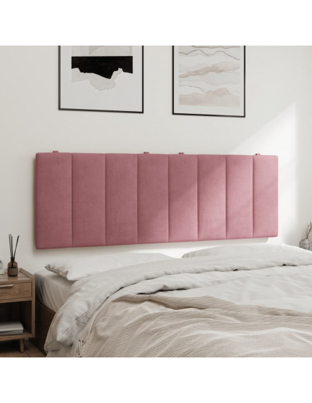 Cuscino Testiera Rosa 140 cm in Velluto