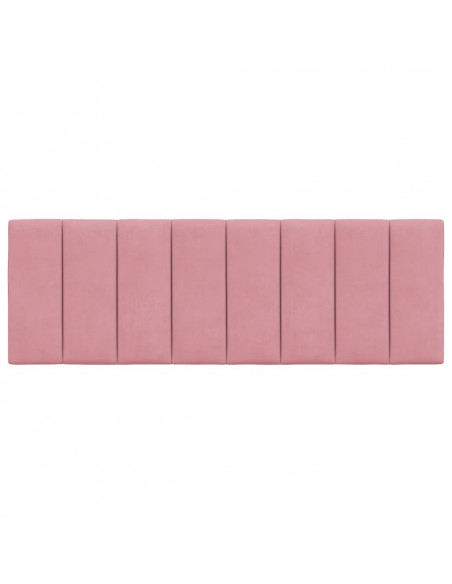 Cuscino Testiera Rosa 140 cm in Velluto
