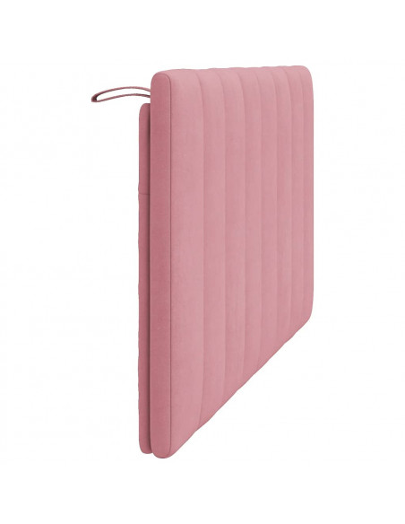 Cuscino Testiera Rosa 140 cm in Velluto
