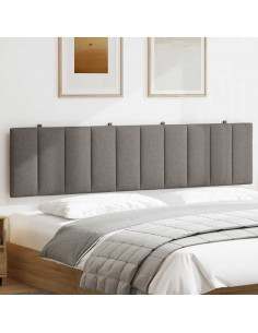 Cuscino Testiera Hanko Tortora 200 cm in Tessuto 2