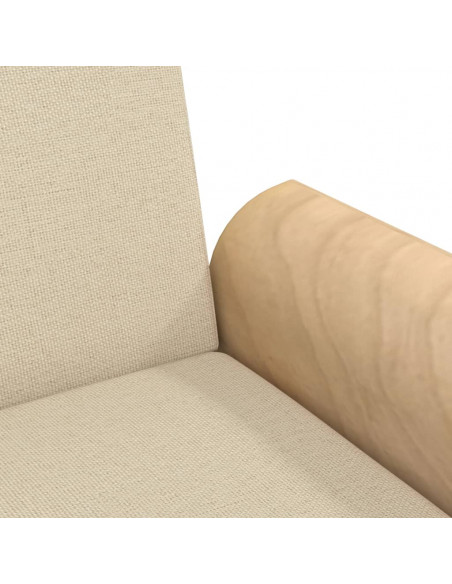 Divano Letto con Braccioli Crema in Tessuto