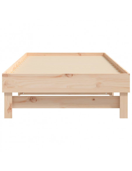 Dormeuse Estraibile 2x(75x190) cm Legno Massello di Pino