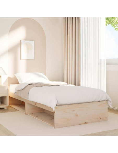 Dormeuse senza Materasso 80x200 cm in Legno Massello di Pino