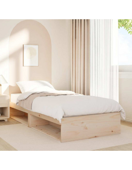 Dormeuse senza Materasso 90x200 cm in Legno Massello di Pino
