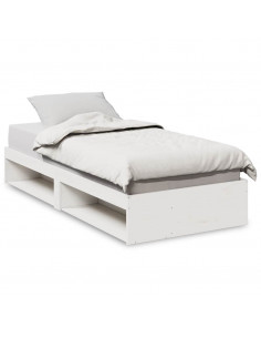 Dormeuse senza Materasso Bianca 80x200 cm Legno Massello Pino