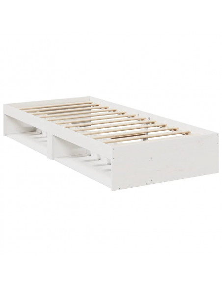 Dormeuse senza Materasso Bianca 80x200 cm Legno Massello Pino