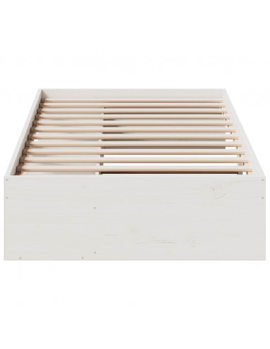 Dormeuse senza Materasso Bianca 80x200 cm Legno Massello Pino