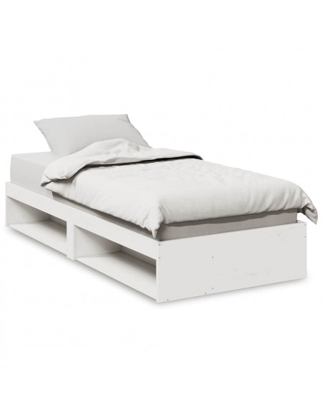 Dormeuse senza Materasso Bianca 90x190 cm Legno Massello Pino