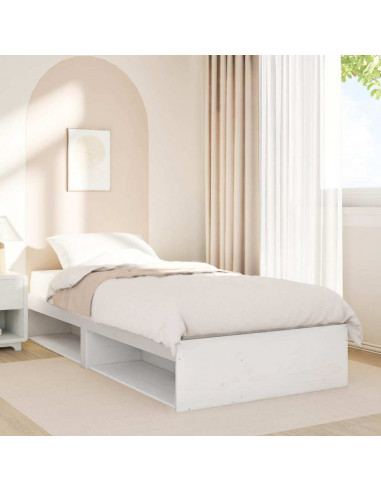 Dormeuse senza Materasso Bianca 90x190 cm Legno Massello Pino