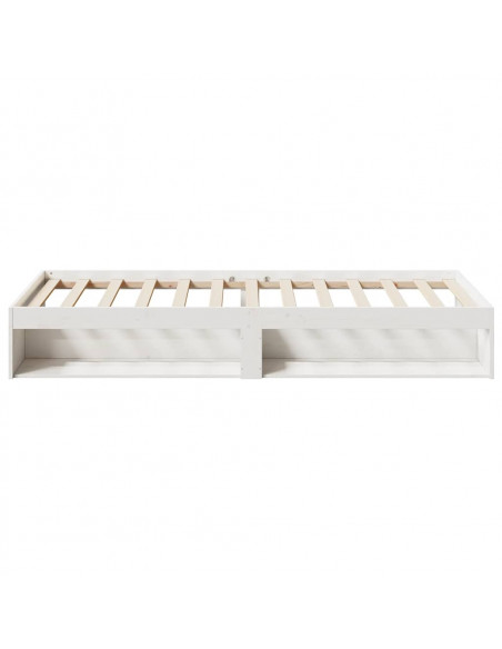 Dormeuse senza Materasso Bianca 90x190 cm Legno Massello Pino