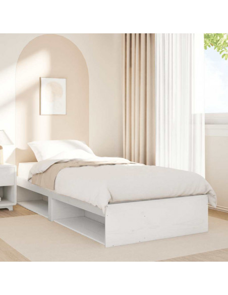 Dormeuse senza Materasso Bianca 90x200 cm Legno Massello Pino