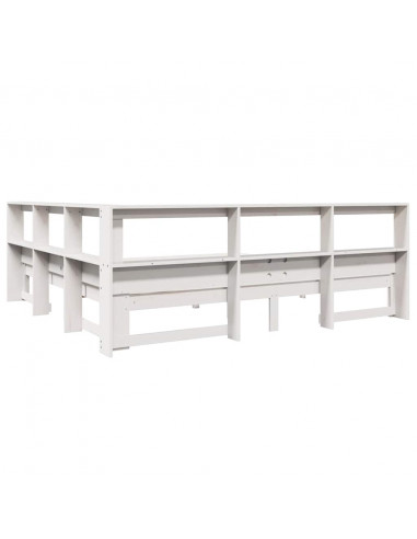 Giroletto con Libreria senza Materasso 180x200 cm in Legno Pino