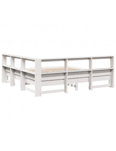 Giroletto con Libreria senza Materasso 180x200 cm in Legno Pino