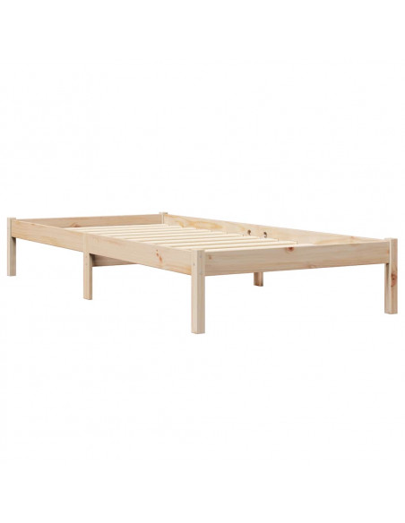 Giroletto con Libreria senza Materasso 75x190 cm in Legno Pino