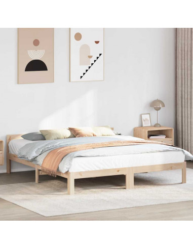 Giroletto senza Materasso 160x200 cm in Legno Massello di Pino