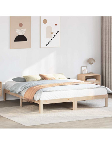 Giroletto senza Materasso 180x200 cm in Legno Massello di Pino