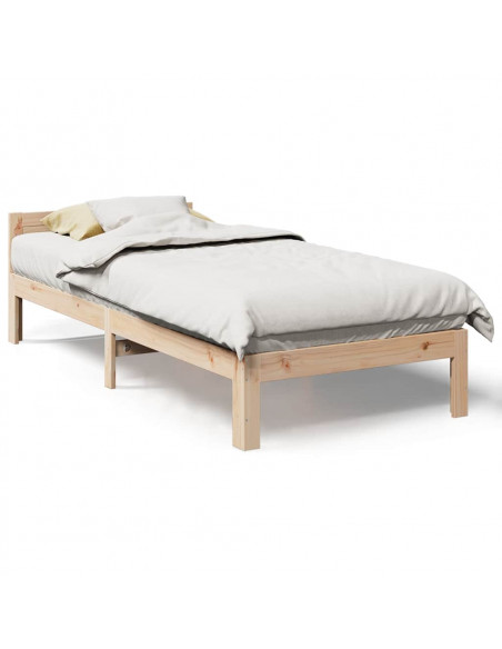 Giroletto senza Materasso 80x200 cm in Legno Massello Pino