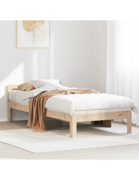 Giroletto senza Materasso 80x200 cm in Legno Massello Pino