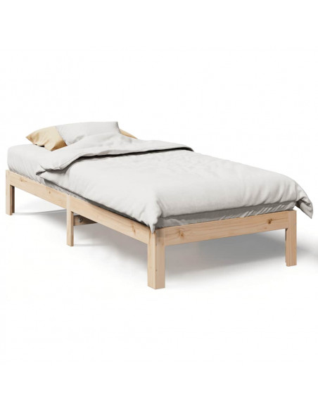 Giroletto senza Materasso 80x200 cm in Legno Massello Pino