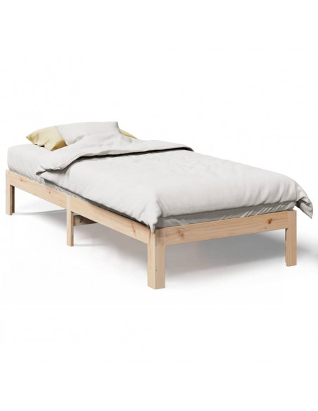 Giroletto senza Materasso 90x200 cm in Legno Massello di Pino