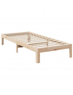 Giroletto senza Materasso 90x200 cm in Legno Massello di Pino 2