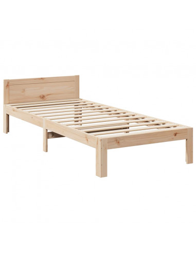 Giroletto senza Materasso 90x200 cm in Legno Massello di Pino