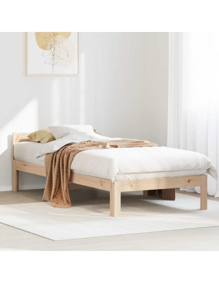 Giroletto senza Materasso 90x200 cm in Legno Massello di Pino