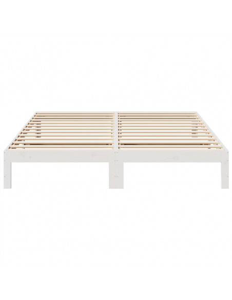 Giroletto senza Materasso Bianco 180x200 cm Legno Massello Pino