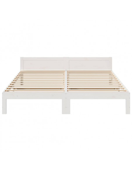 Giroletto senza Materasso Bianco 180x200 cm Legno Massello Pino
