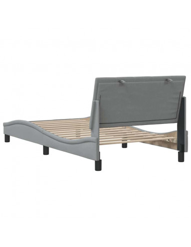 Giroletto senza Materasso Grigio Chiaro 100x200 cm Tessuto