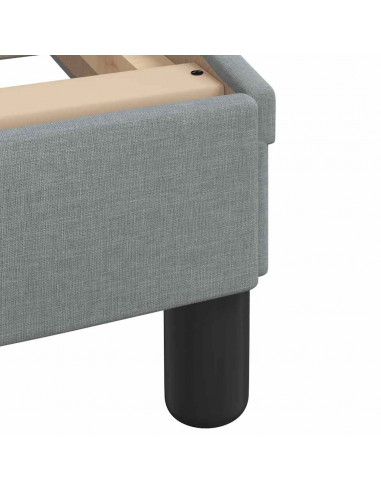 Giroletto senza Materasso Grigio Chiaro 100x200 cm Tessuto