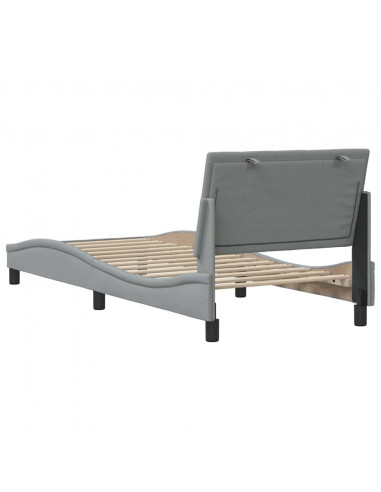 Giroletto senza Materasso Grigio Chiaro 90x190 cm Tessuto