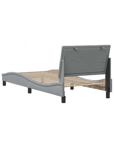Giroletto senza Materasso Grigio Chiaro 90x190 cm Tessuto