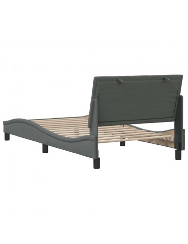 Giroletto senza Materasso Grigio Scuro 100x200 cm Tessuto