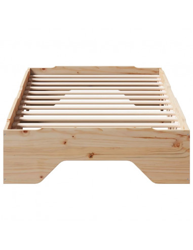 Giroletto senza Materasso Impilabile 100x200 cm Legno Massello