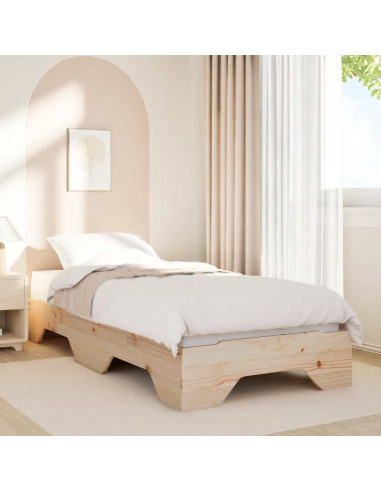 Giroletto senza Materasso Impilabile 75x190 cm Legno Massello