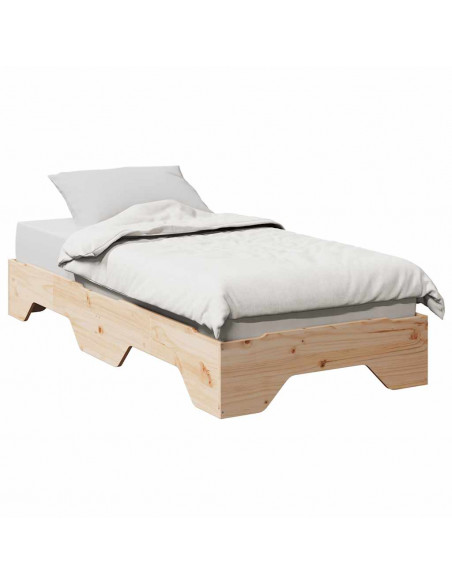 Giroletto senza Materasso Impilabile 90x200 cm Legno Massello