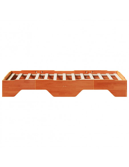 Giroletto senza Materasso impilabile Marrone Cera 100x200 cm