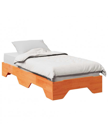 Giroletto senza Materasso impilabile Marrone Cera 80x200 cm