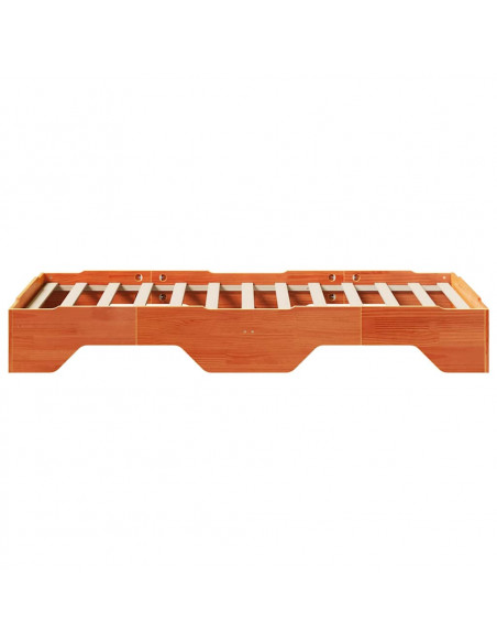 Giroletto senza Materasso impilabile Marrone Cera 80x200 cm