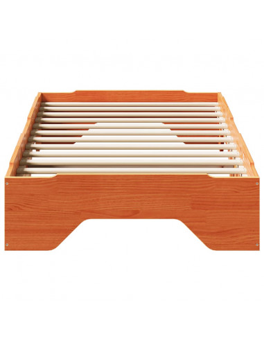 Giroletto senza Materasso impilabile Marrone Cera 90x190 cm