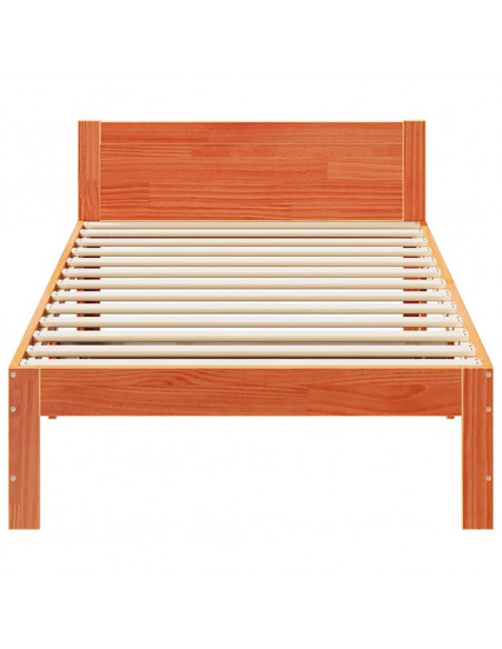 Giroletto senza Materasso Marrone Cera 90x200 cm Massello Pino