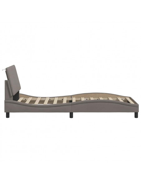 Giroletto senza Materasso Tortora 80x200 cm Tessuto
