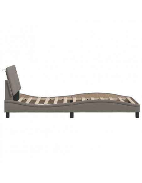 Giroletto senza Materasso Tortora 90x200 cm Tessuto